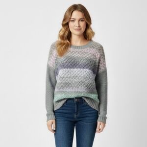 AMERICAN EAGLE Cotton Knit Sweater Multicolor Pastel Sweater Medium‎ NWT